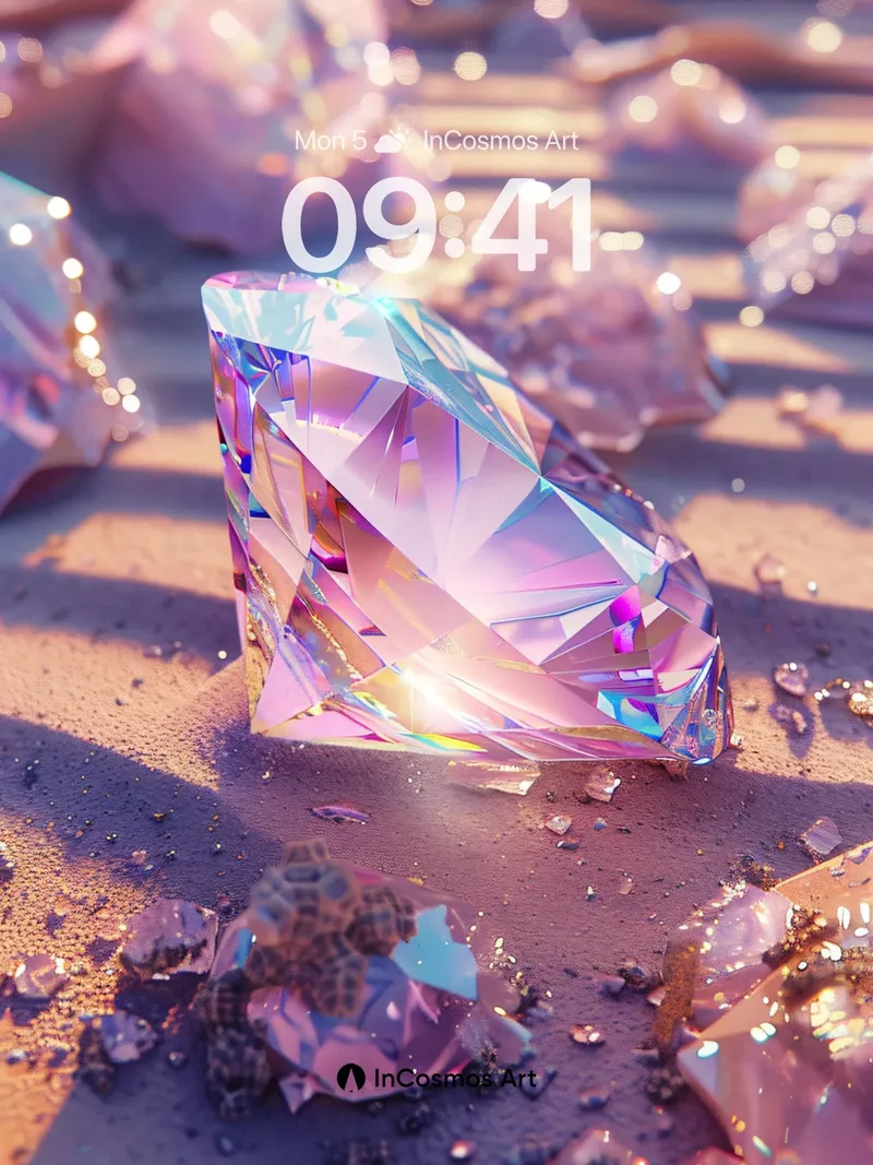 Prismatic Reverie Wallpaper with Sunlit Facets