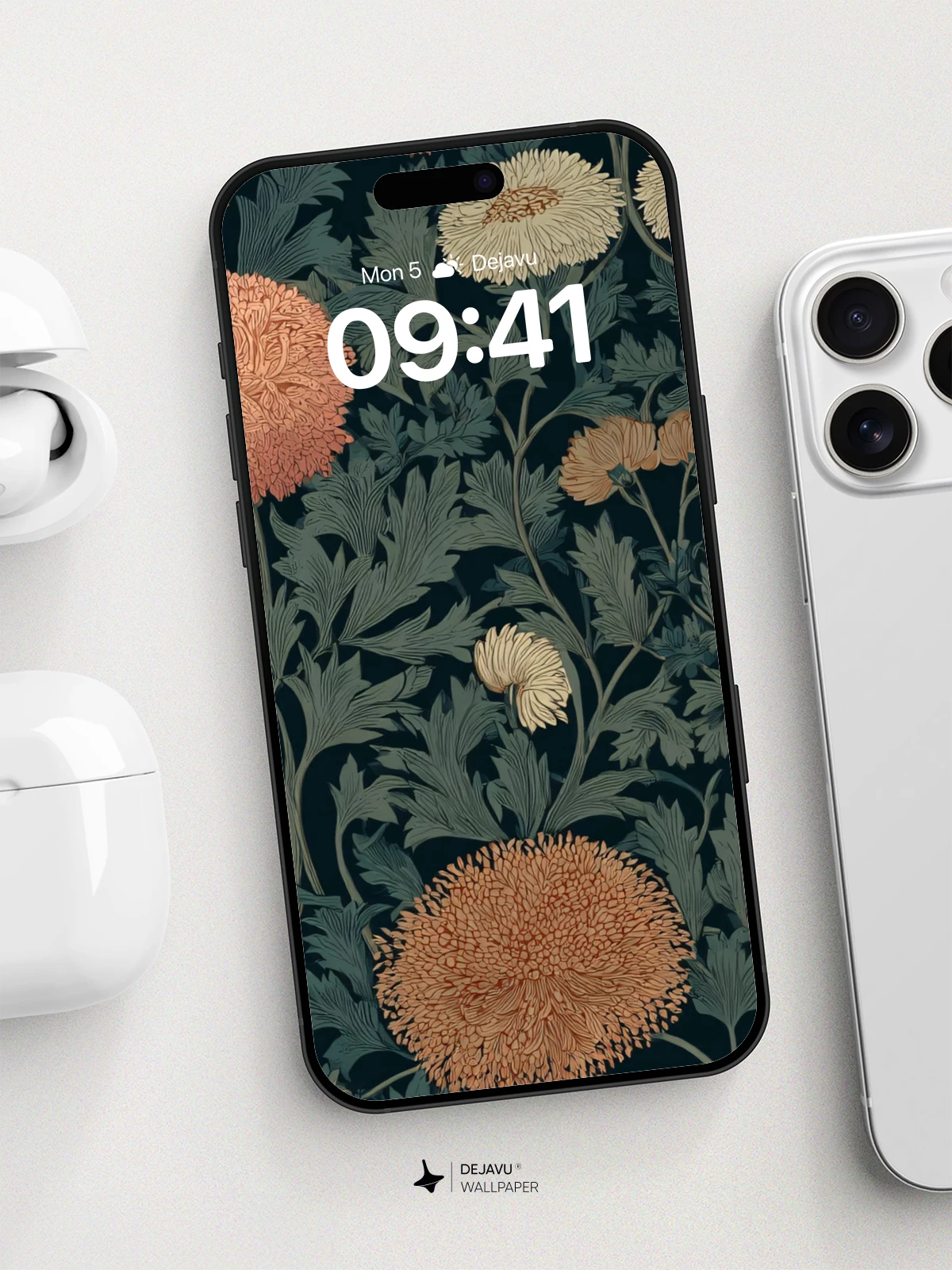 William Morris Floral Wallpaper 8K for iPhone and Android