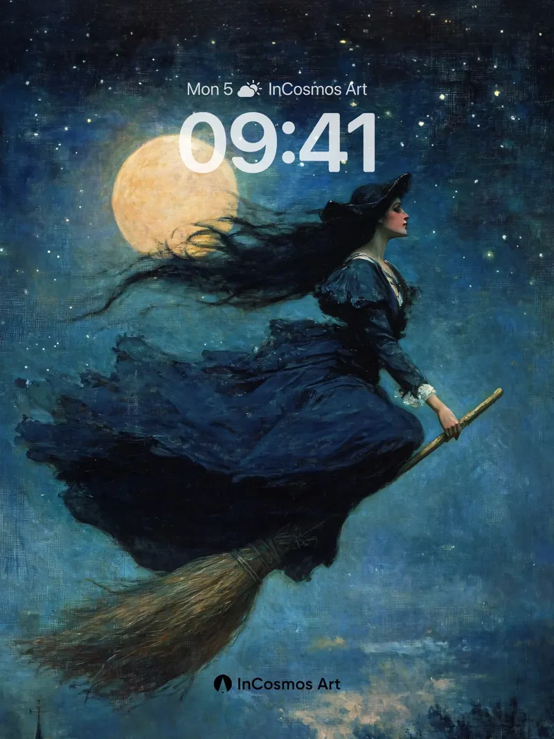 Moonlit Flight Wallpaper with Whispers of Night