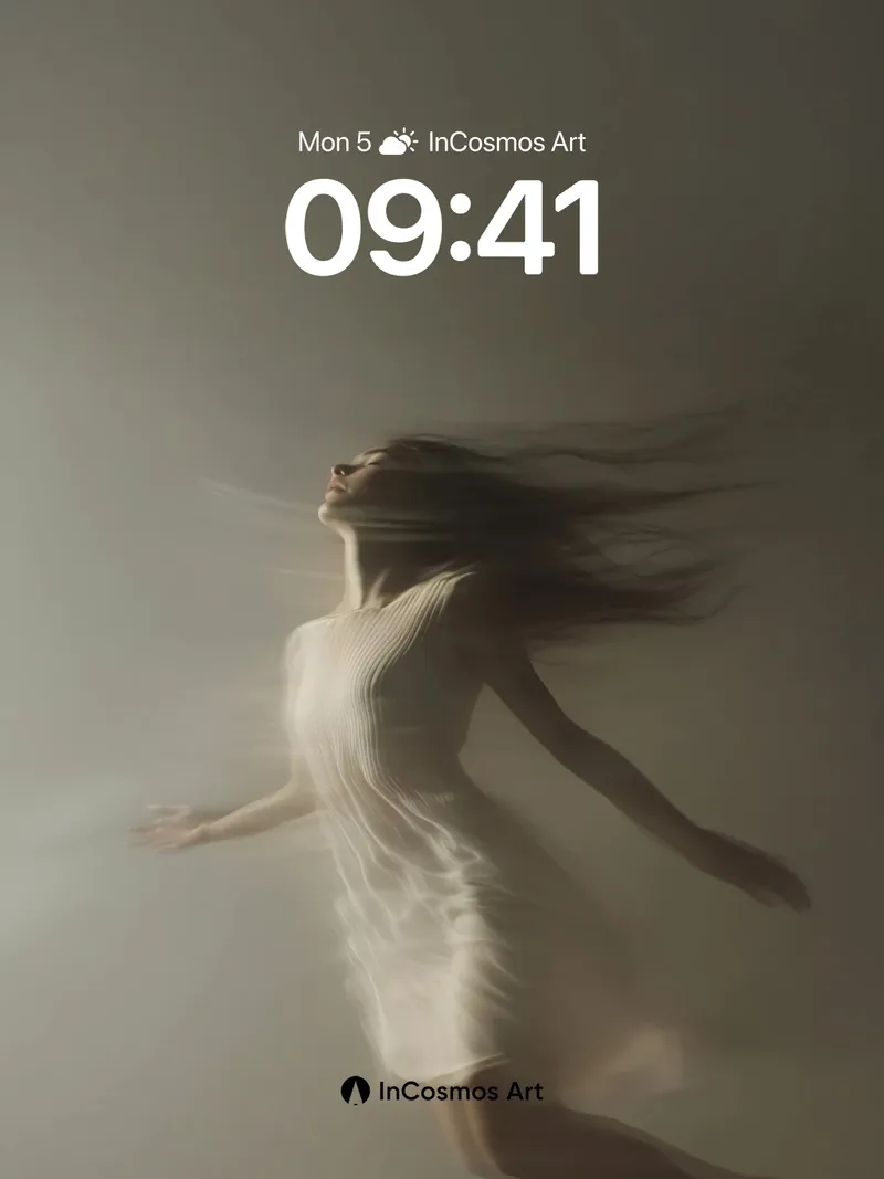 Floating Serenity Wallpaper with Ethereal Light