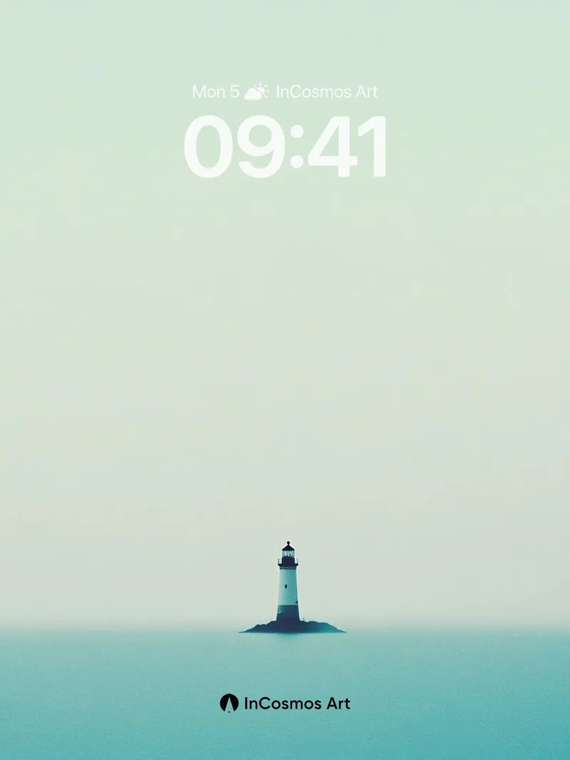 Serenity Beacon Wallpaper with Oceanic Hush