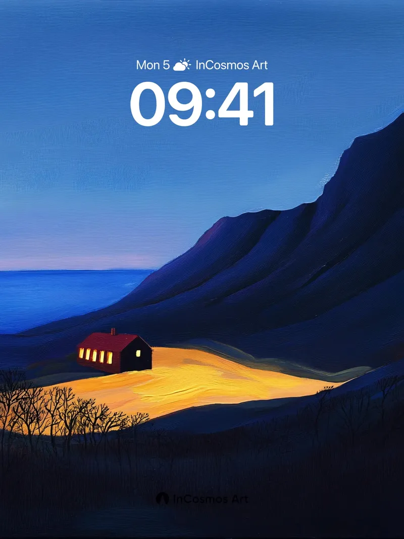 Solitary Beacon Wallpaper with Mountain Embrace