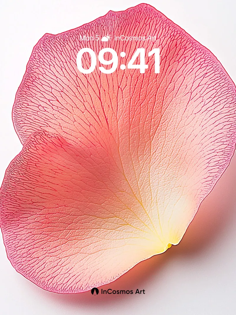 Velvet Petal Wallpaper with Breathable Veins
