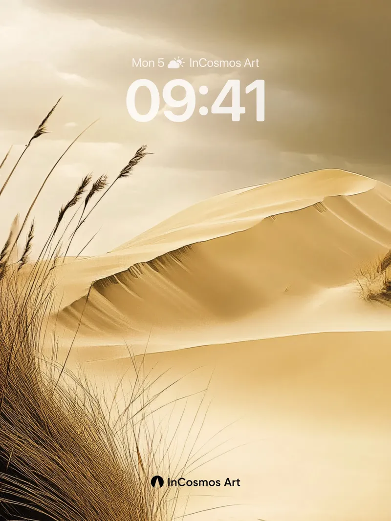Serenity Dune Wallpaper with Wind-Whispered Grass