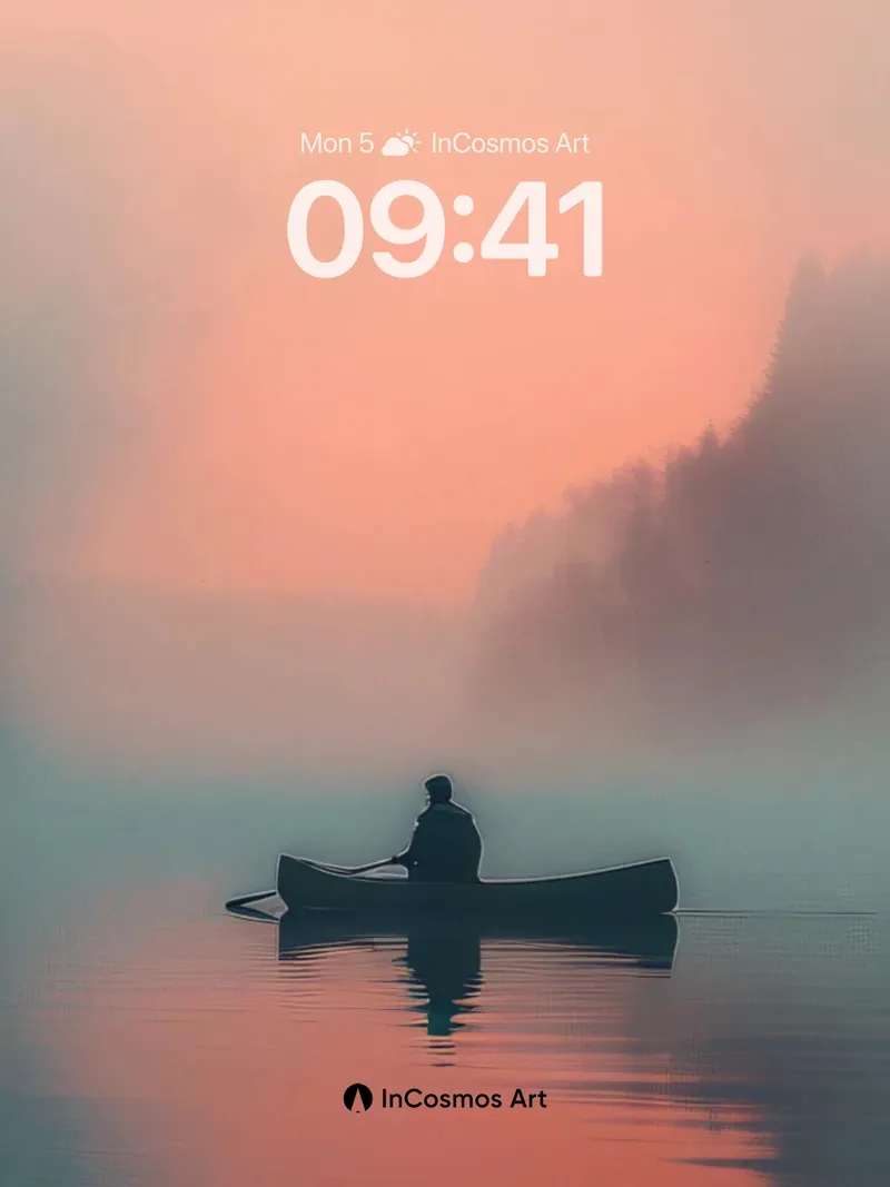 Serenity Drift Wallpaper with Misty Horizon