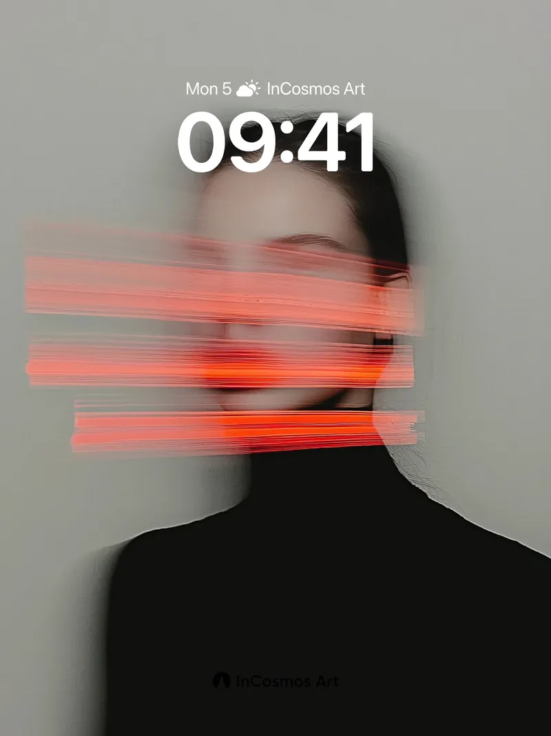 Neon Veil Wallpaper with Motion Blur