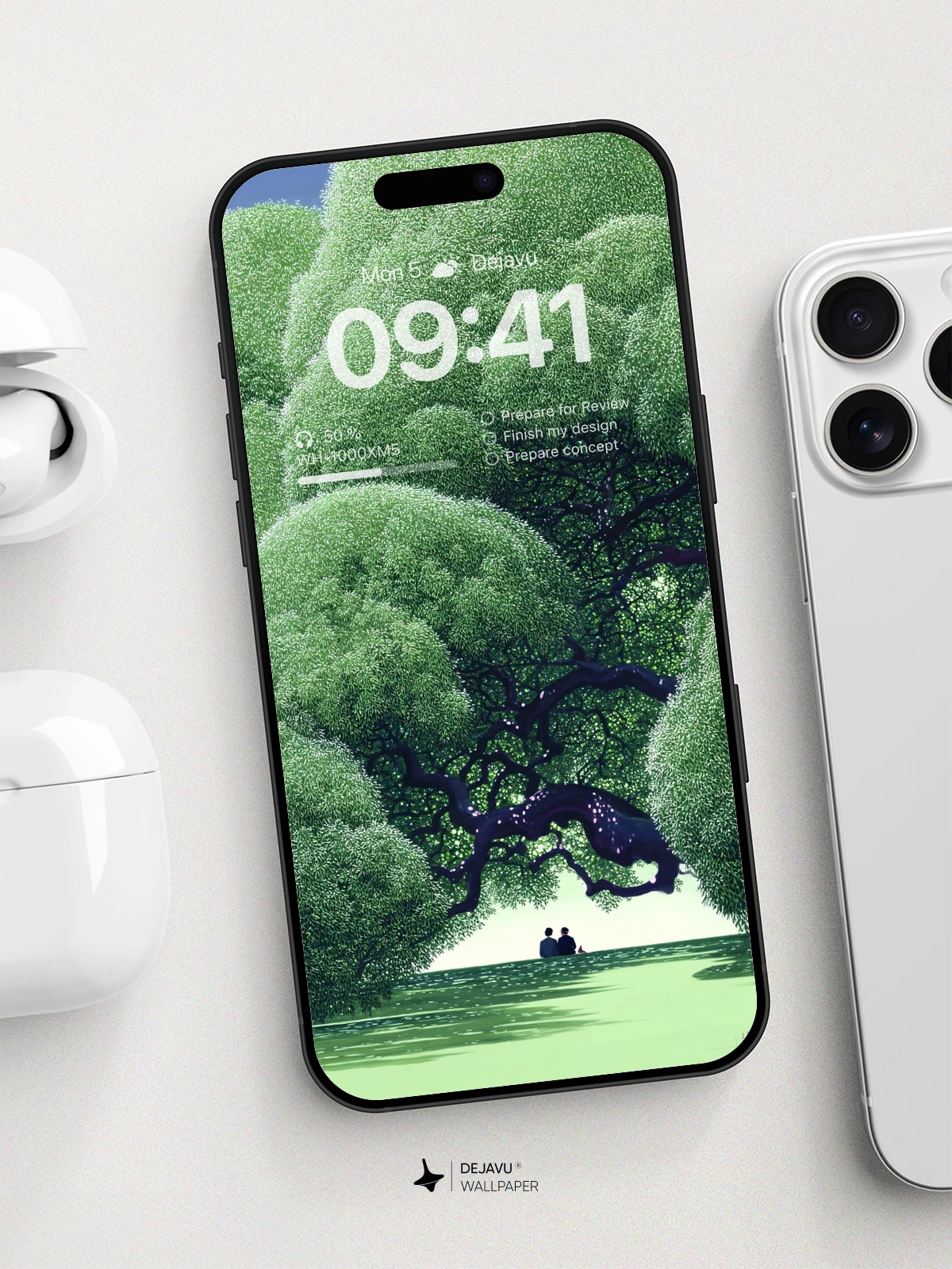 Whispering Oak Forest Wallpaper 8K for iPhone and Android