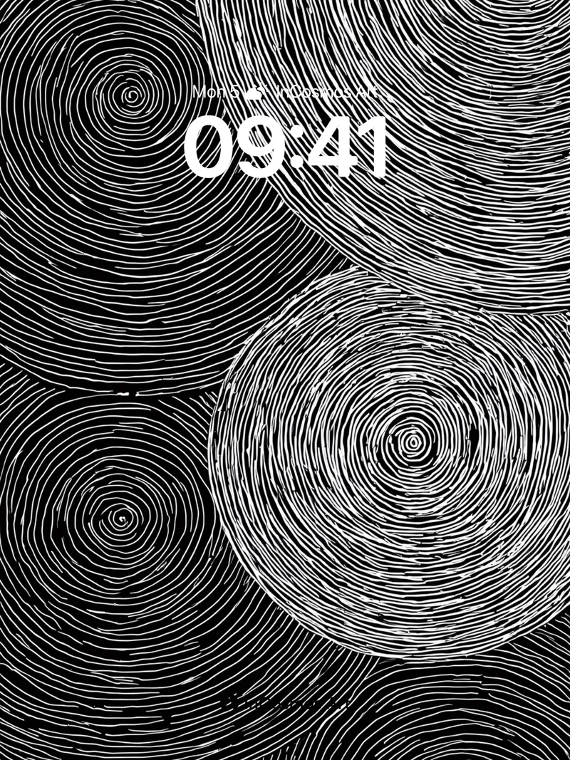 Whispering Circles Wallpaper with Ink Veins