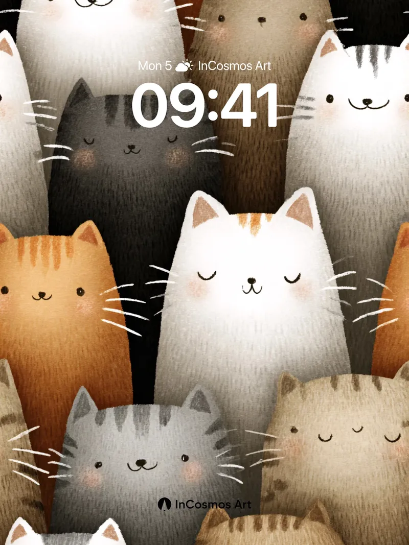 Whispering Furry Wallpaper with Closed Eyes