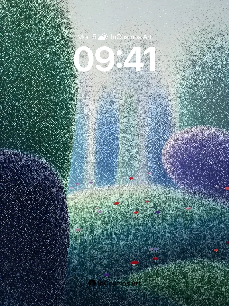 Mist-Weaved Meadow Wallpaper with Floating Blooms