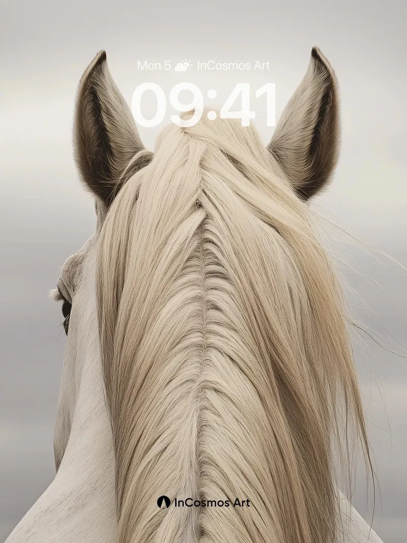 Serenity in Mane Wallpaper with Ethereal Sky