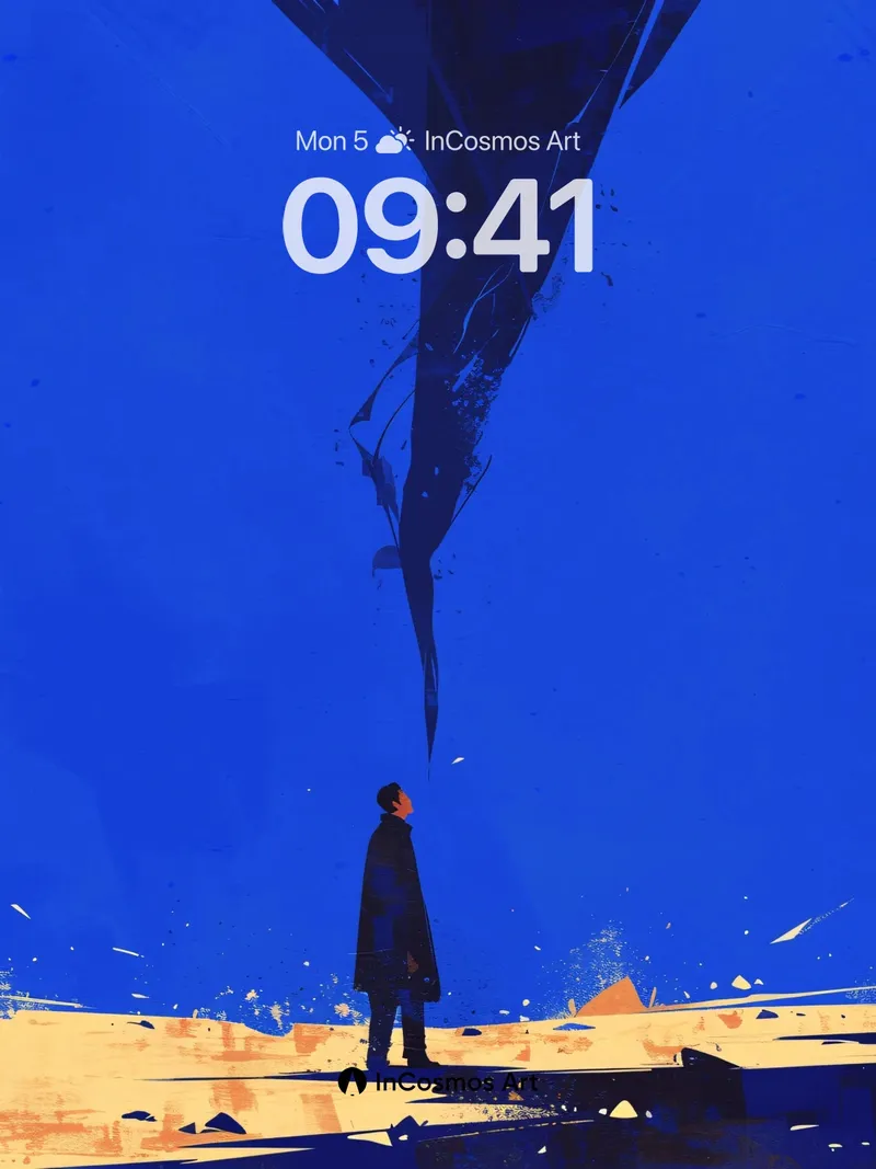 Silent Sky Wallpaper with Floating Shard