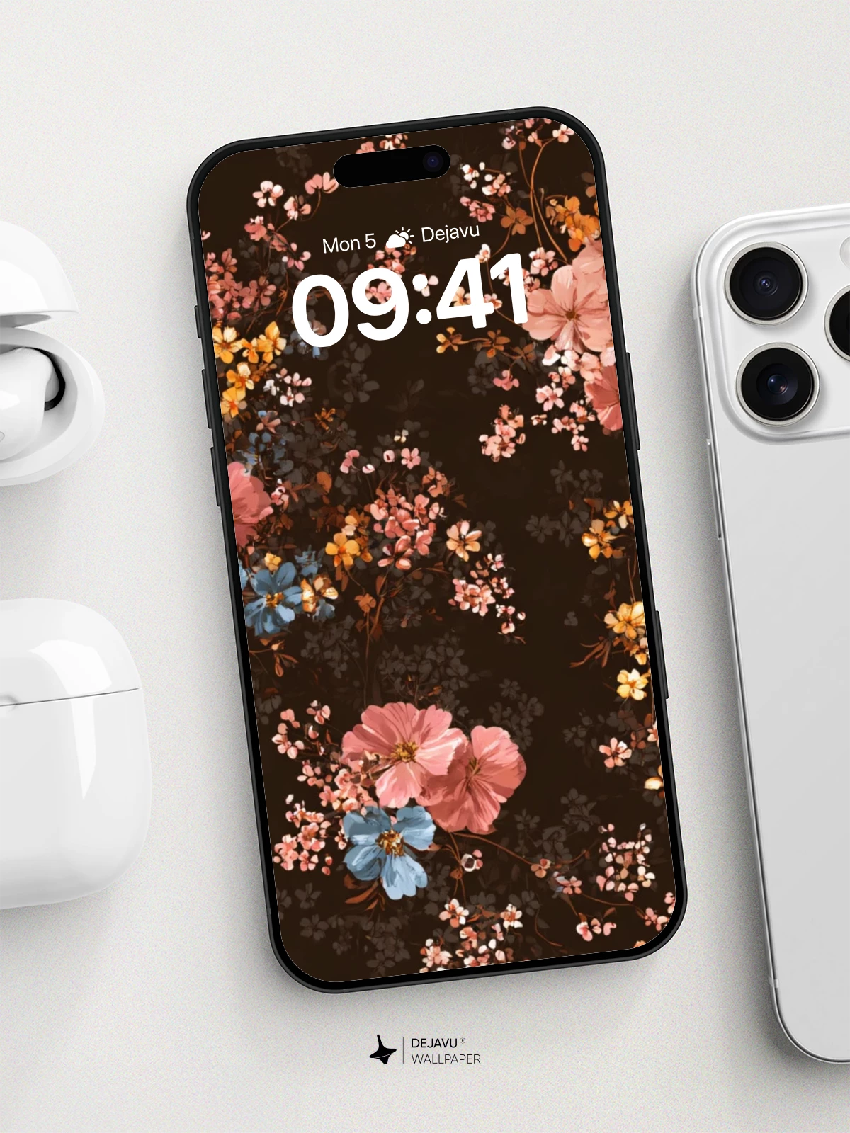 Vintage Floral Pattern Wallpaper 8K for iPhone and Android