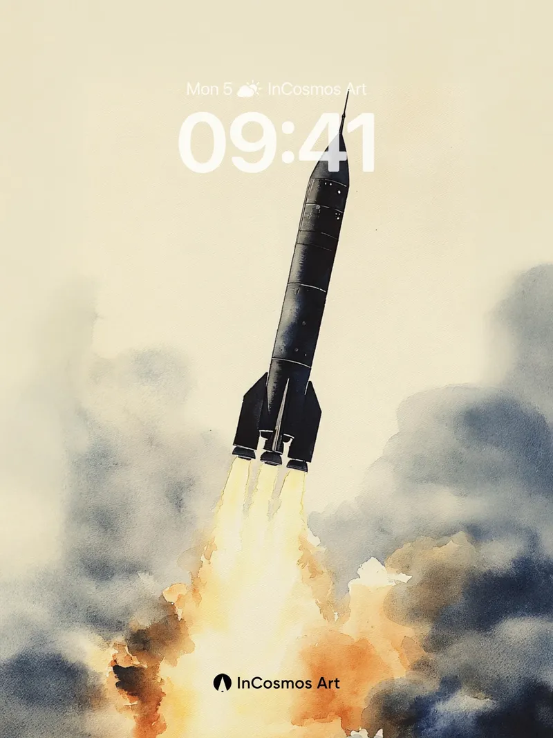 Ascendant Flame Wallpaper with Cosmic Lift