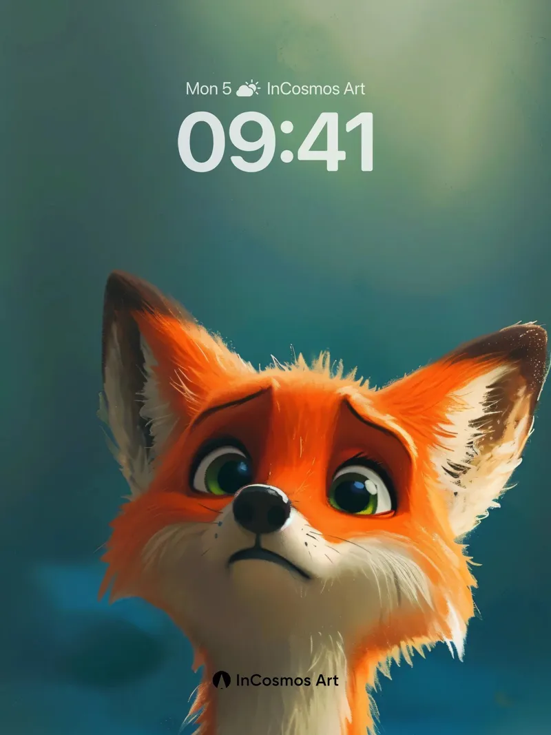 Whispering Fox Wallpaper with Soft Gaze