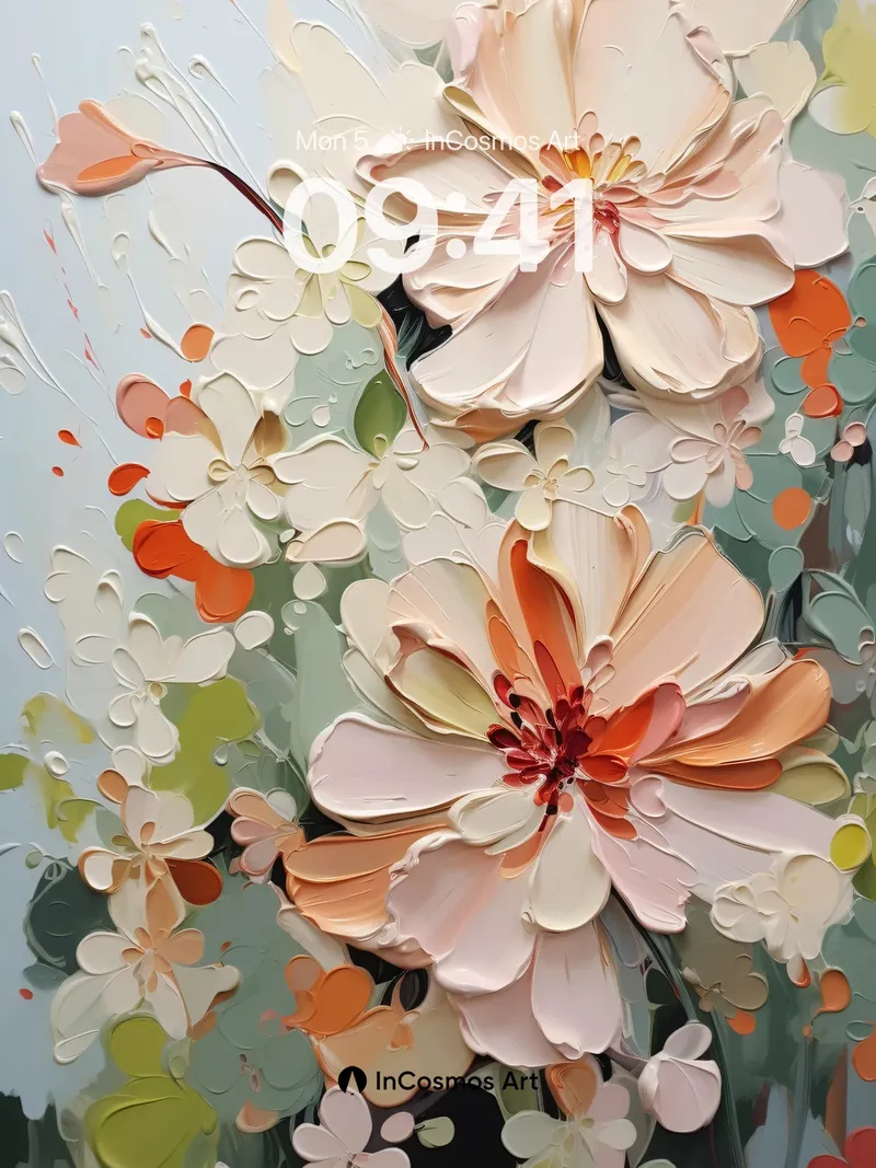 Soft Bloom Wallpaper with Textured Petals