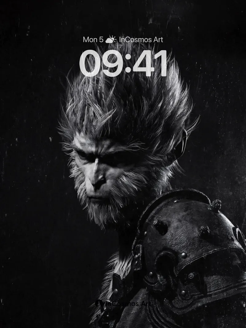 Shadowed Primate Wallpaper with Armor Edge