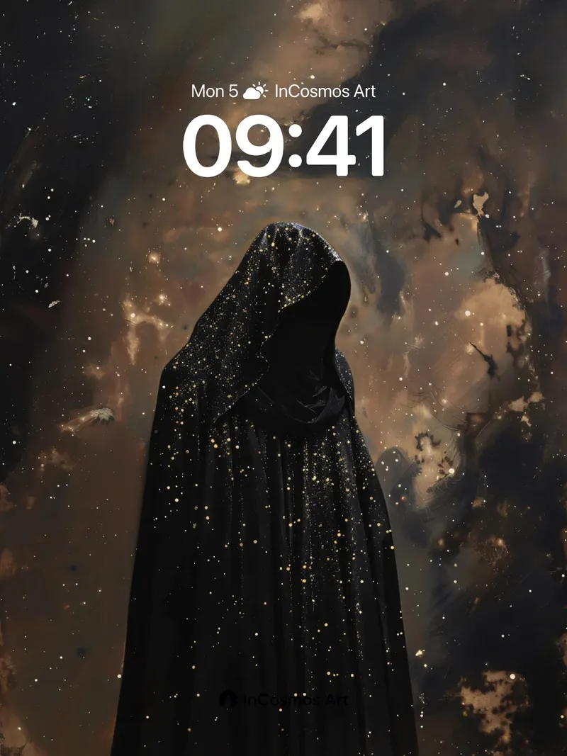 Stellar Cloak Wallpaper with Cosmic Drift