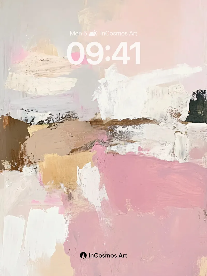Soft Hush Abstract Wallpaper with Whispering Brushstrokes