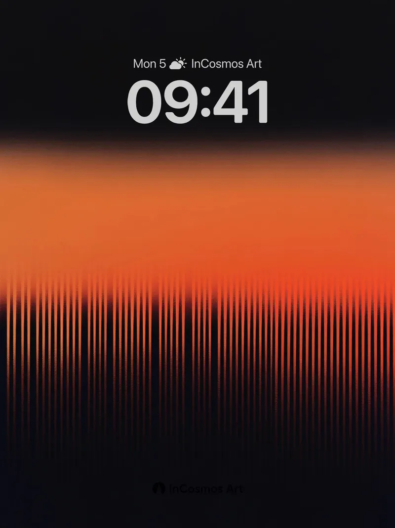 Ember Horizon Wallpaper with Vertical Pulse