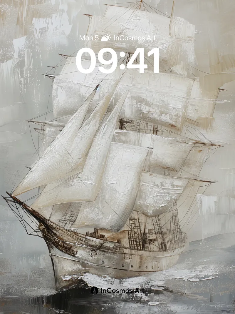 Nostalgic Gale Wallpaper with Ghost Ship