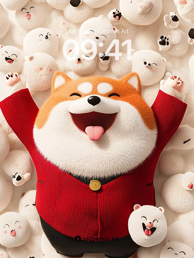 Joyful Furry Carnival Wallpaper with Playful Paws