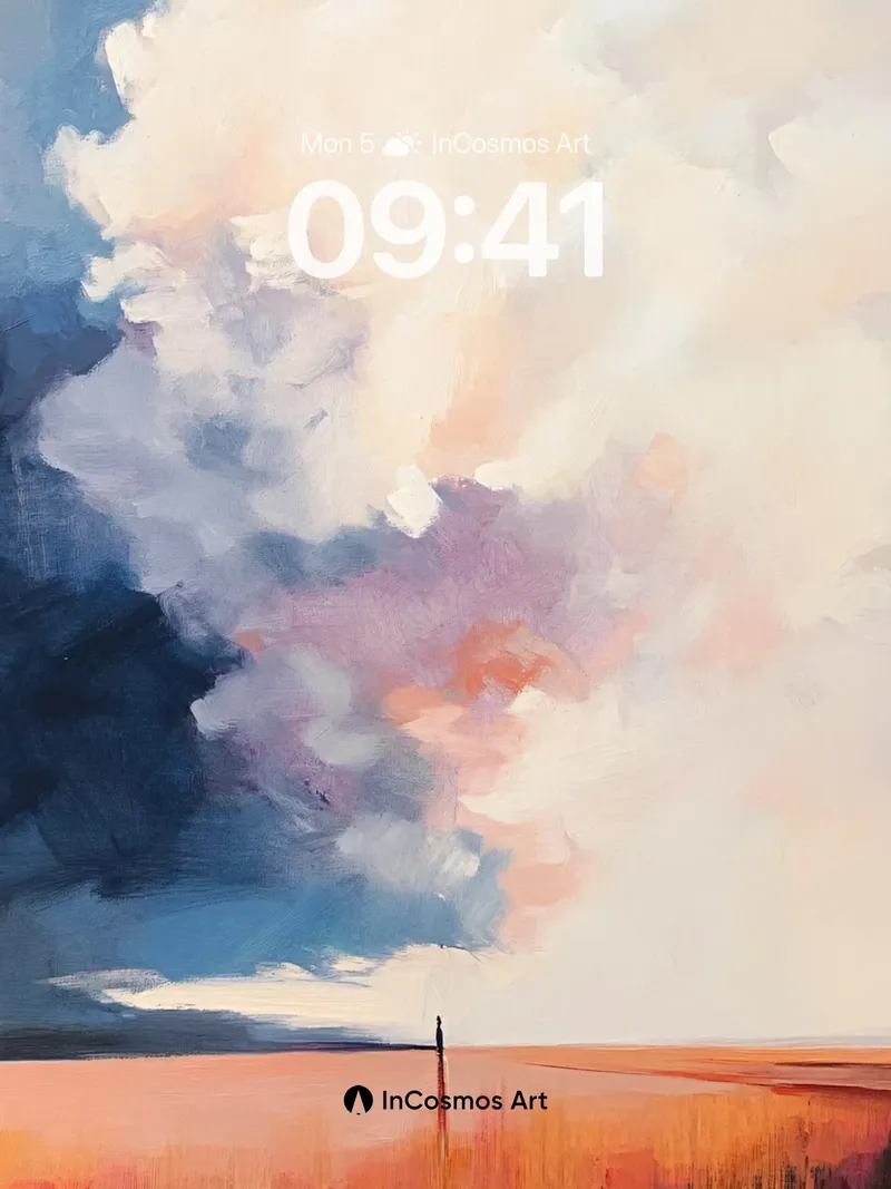 Crimson Horizon Wallpaper with Storm's Breath