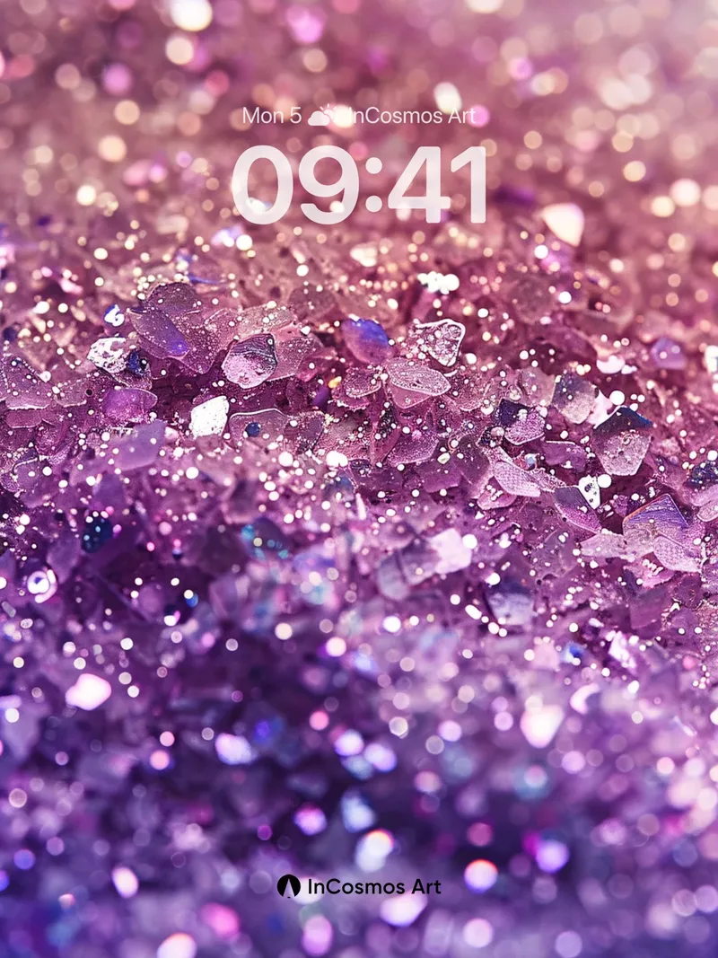 Luminous Crystal Dust Wallpaper with Ethereal Hues