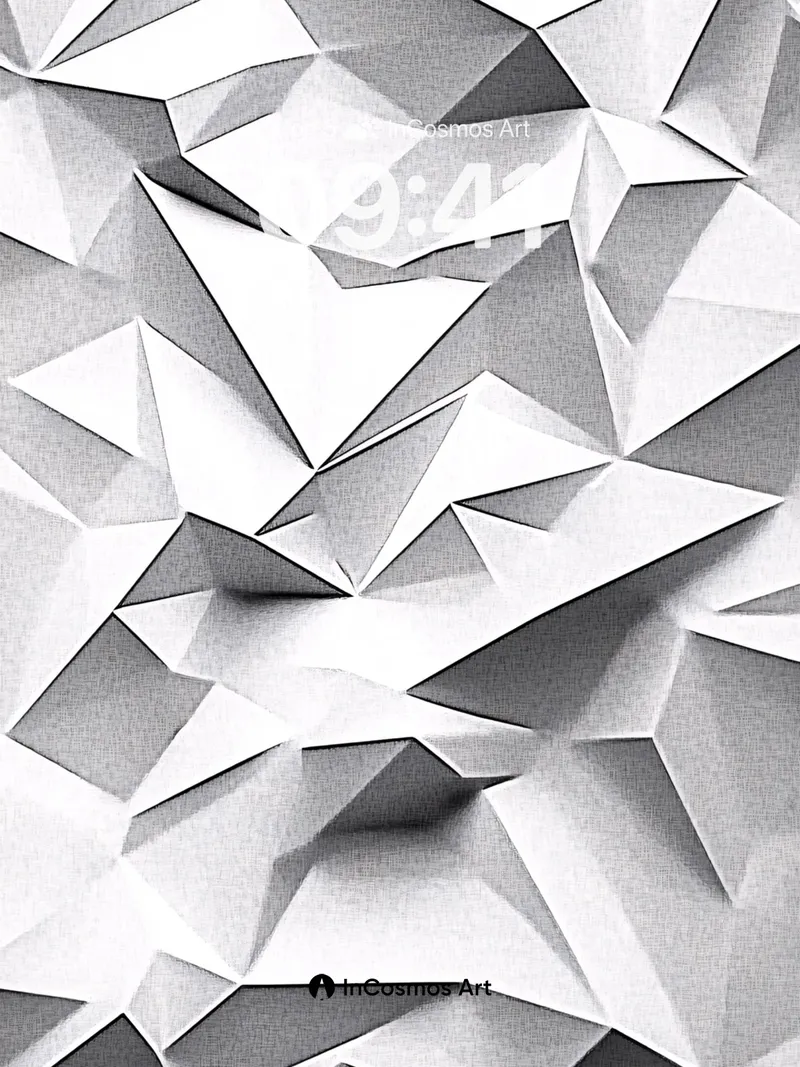 Silent Geometry Wallpaper with Folded Light