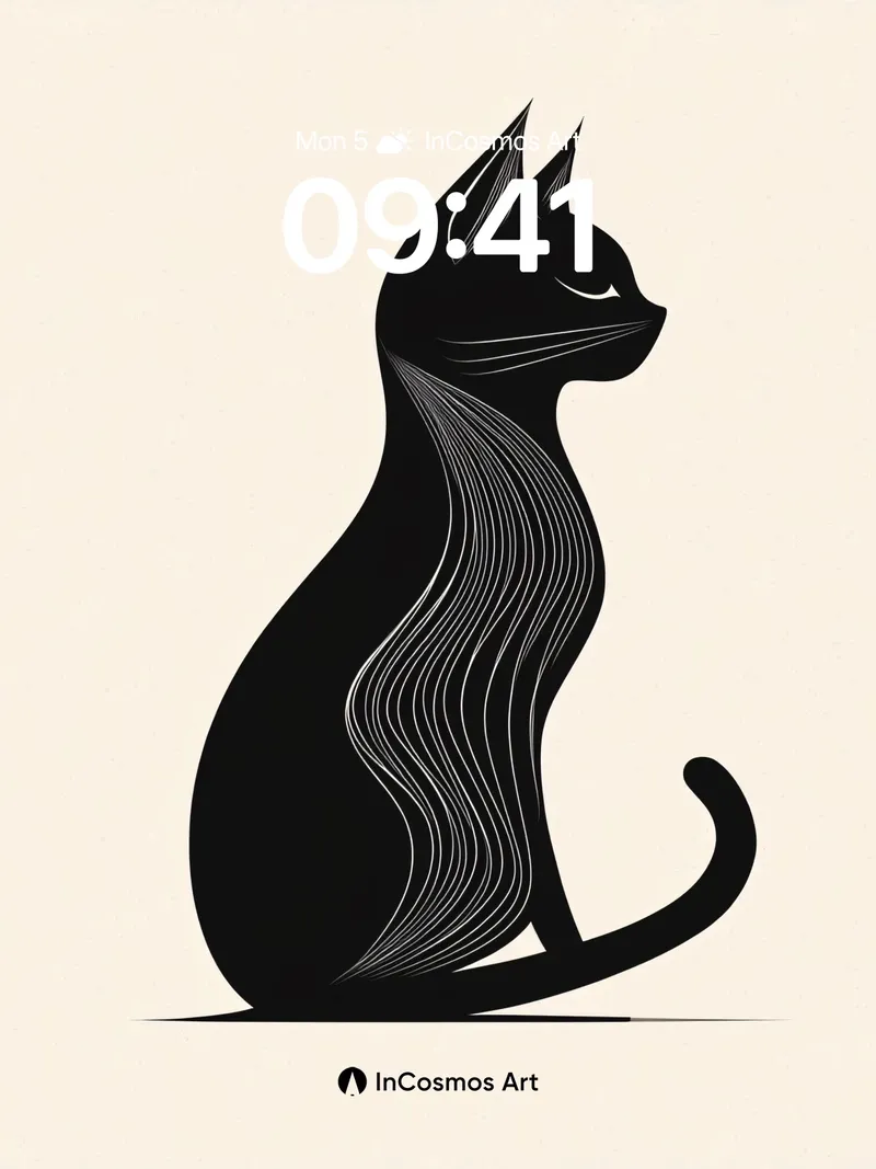 Silent Contour Wallpaper with Whispering Lines