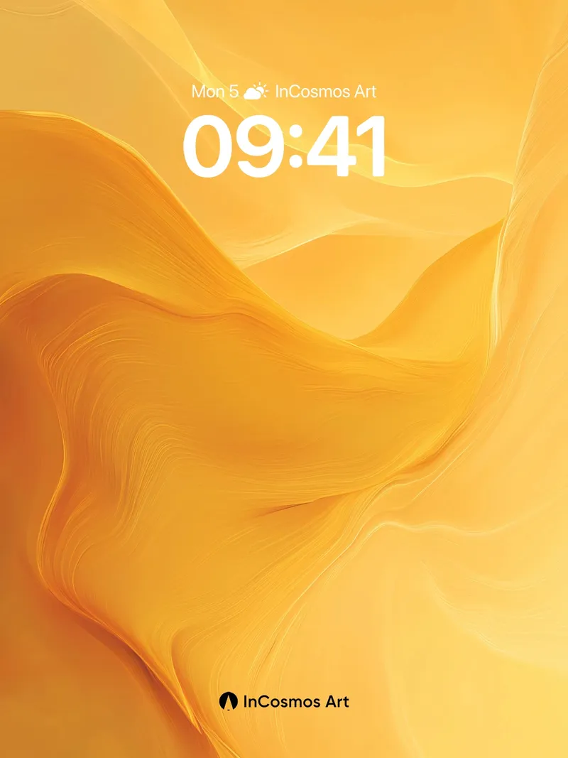 Golden Drift Wallpaper with Liquid Light