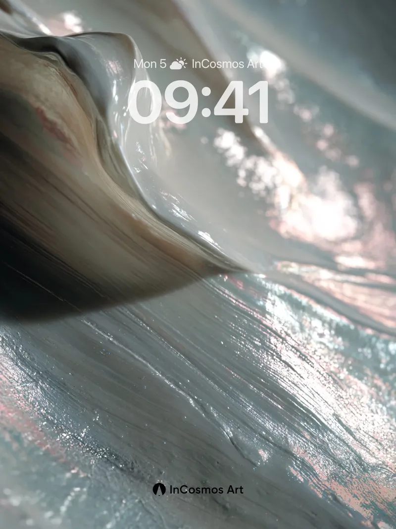 Liquid Mirage Wallpaper with Shimmering Depth