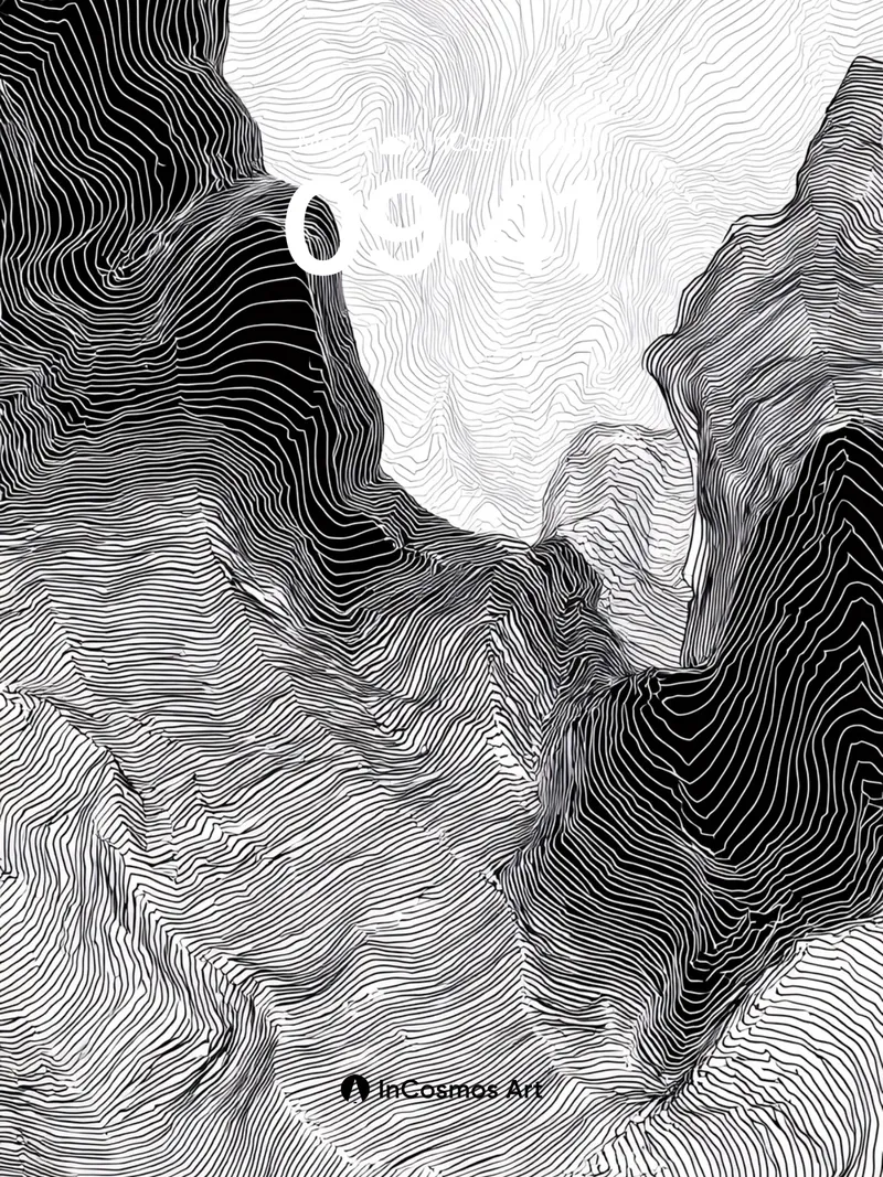 Silent Contours Wallpaper with Topographic Depth