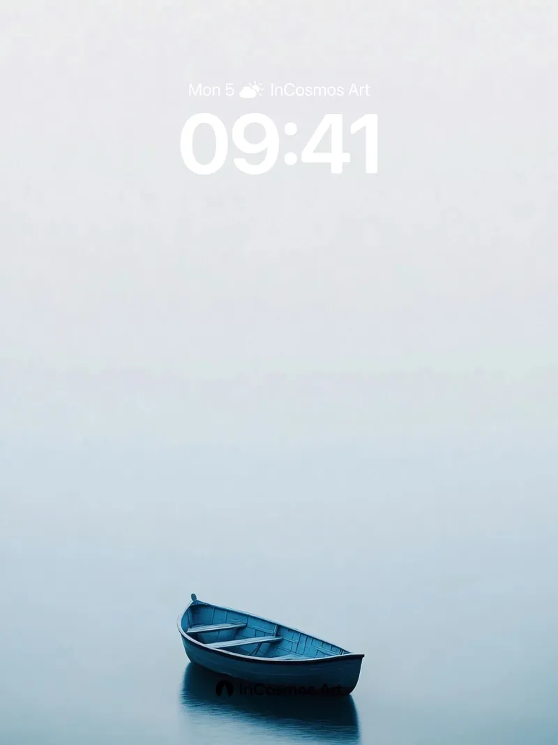 Serenity Drift Wallpaper with Silent Blue