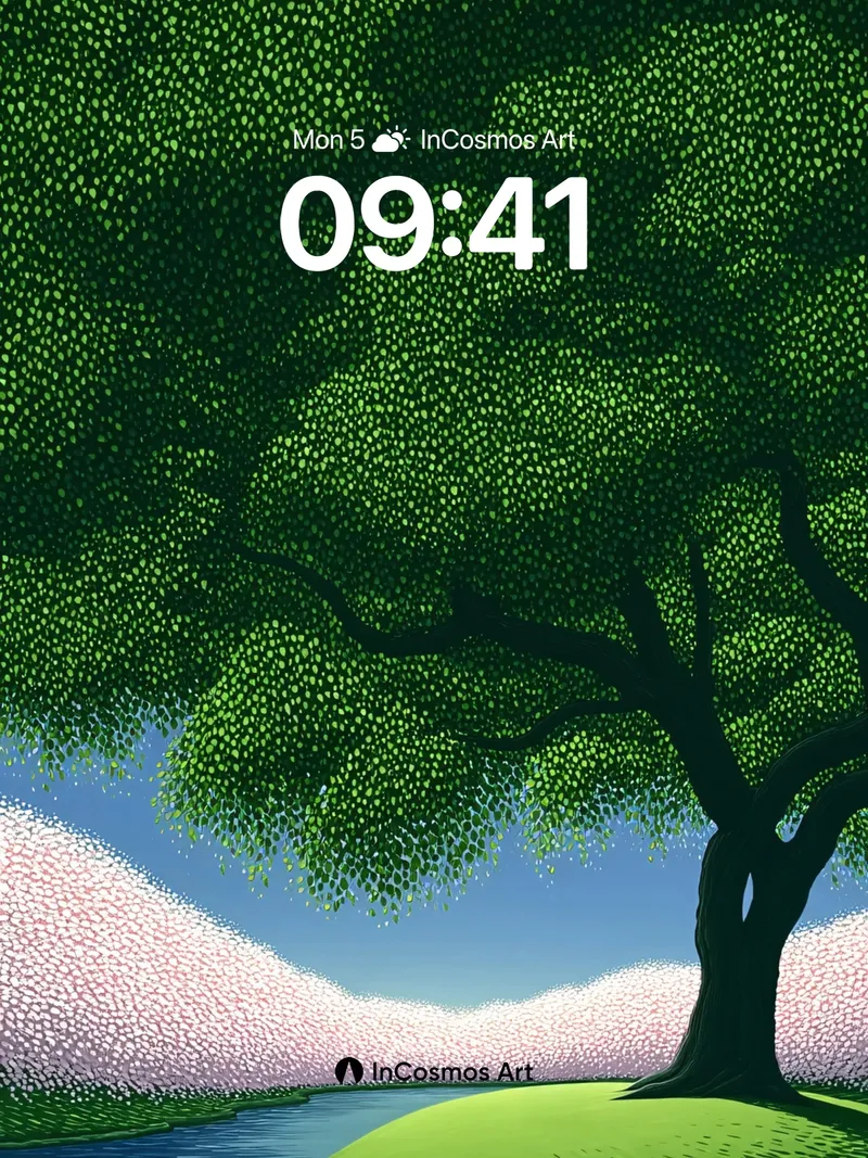 Serenity Grove Wallpaper with Whispering Canopy