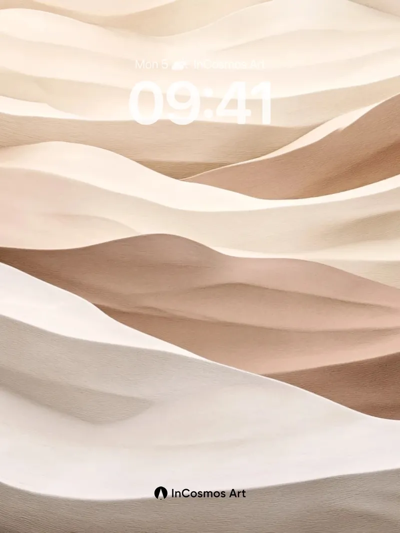Sculpted Sand Dune Wallpaper with Soft Light Flow