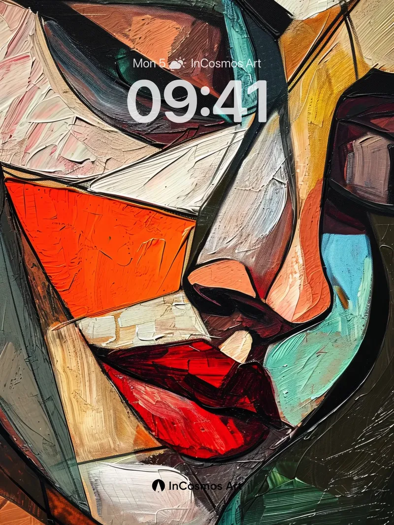 Cubist Pulse Wallpaper with Fractured Light
