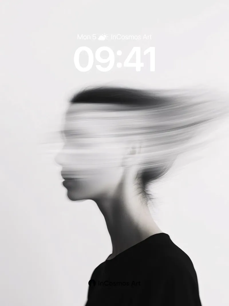 Ghostly Motion Wallpaper with Ethereal Silhouette