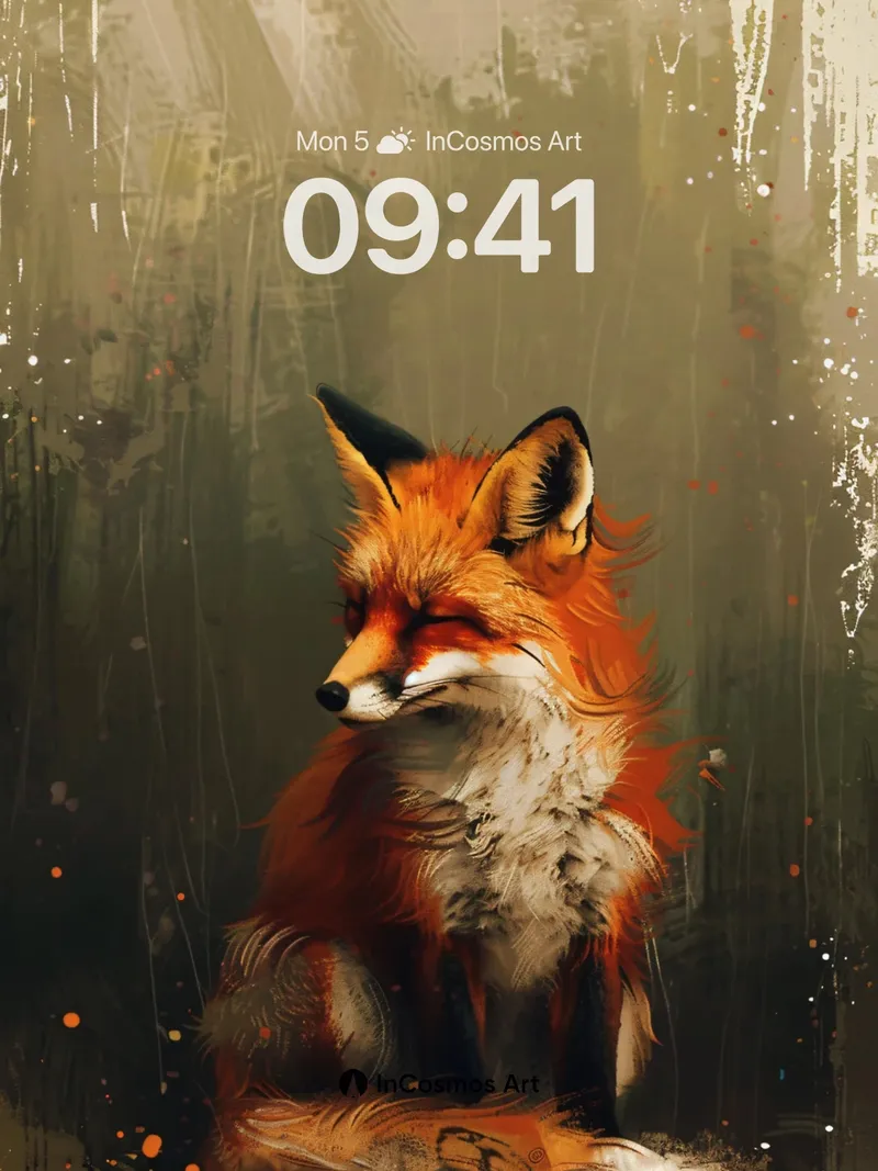 Whispering Ember Wallpaper with Painted Silence