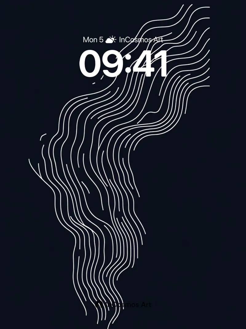 Silent Currents Wallpaper with Ghost Lines