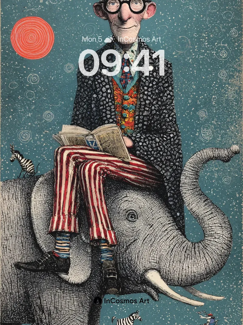 Whimsical Wonder Wallpaper with Elephant Ride