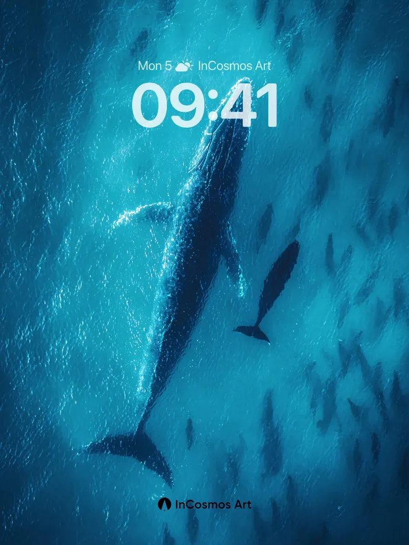 Whispering Depths Wallpaper with Bioluminescent Currents