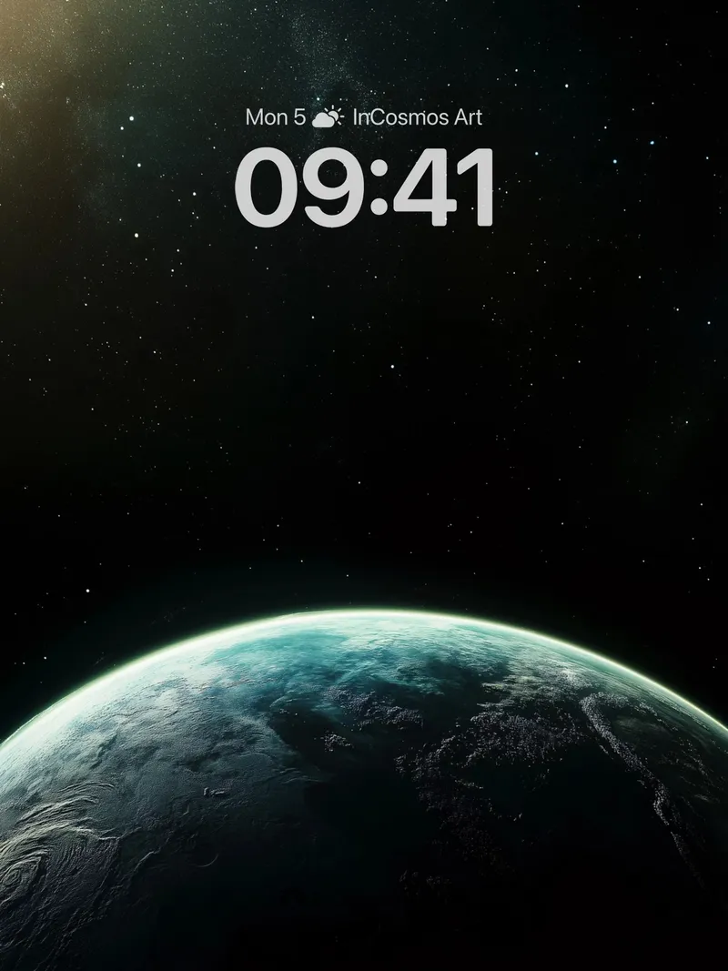 Cosmic Silence Wallpaper with Earth's Edge