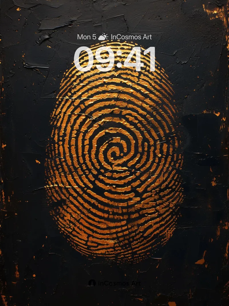 Golden Spiral Wallpaper with Textured Darkness