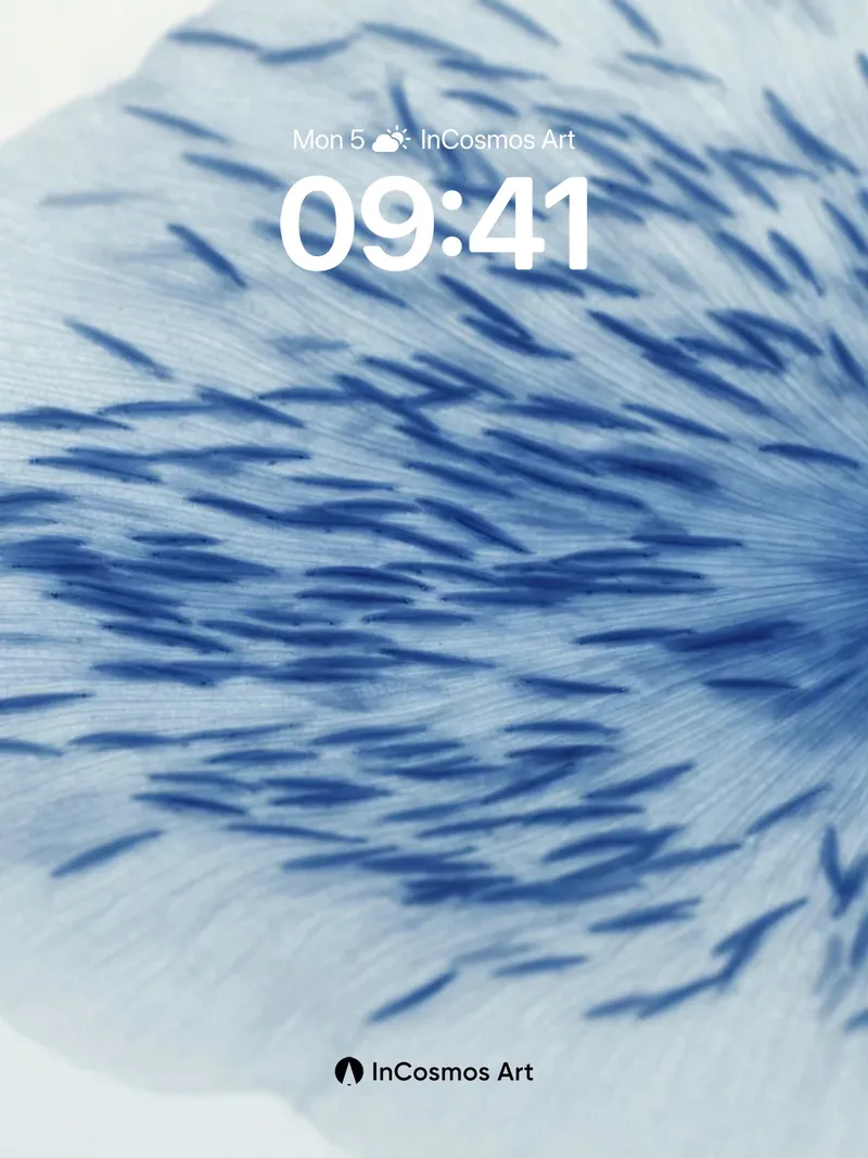 Serenity Bloom Wallpaper with Ink Veins