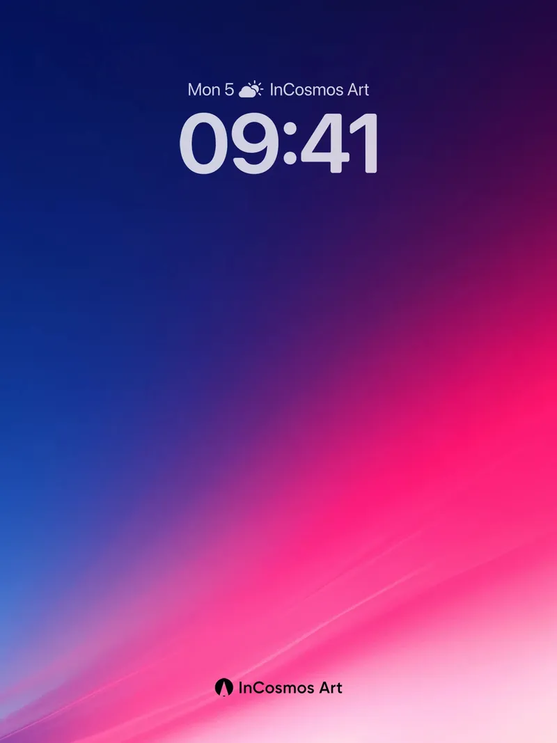 Electric Horizon Wallpaper with Fading Light Trails