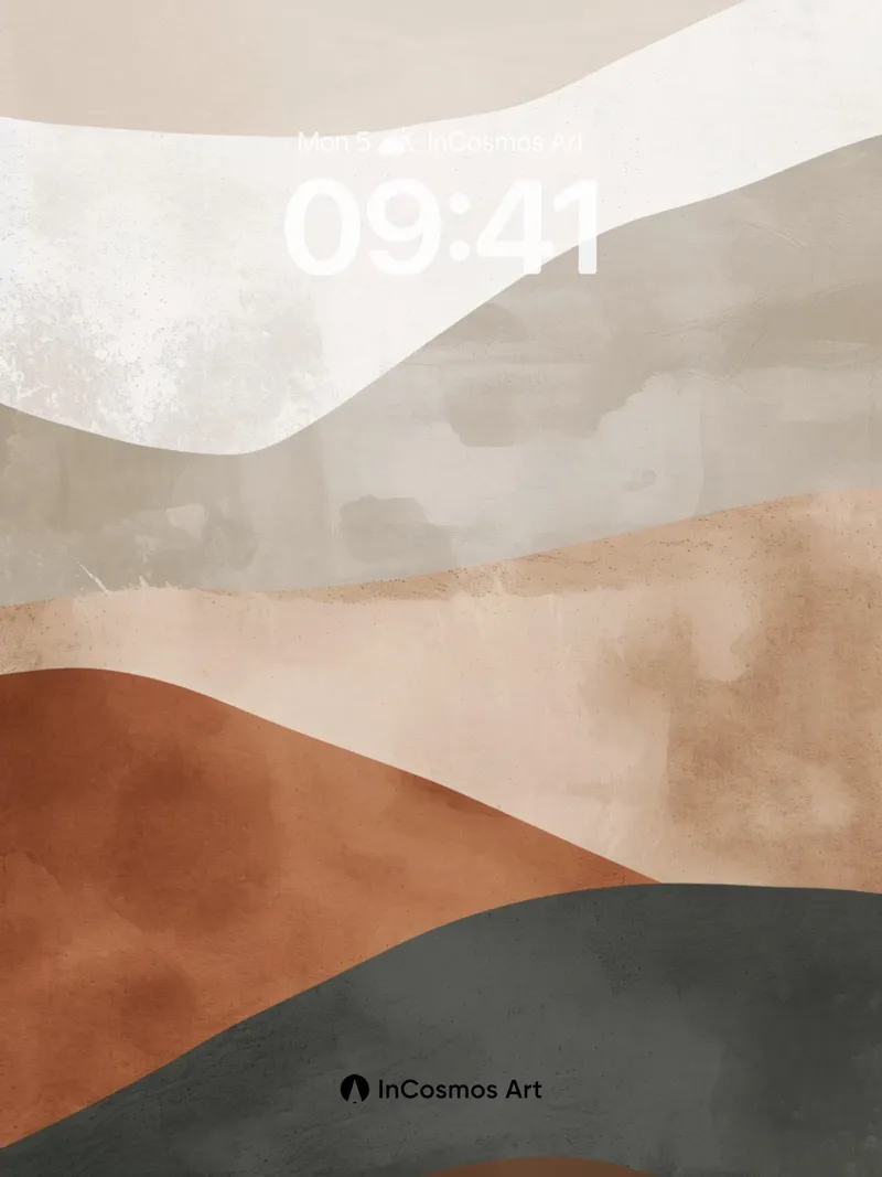 Earthy Hush Wallpaper with Soft Waves