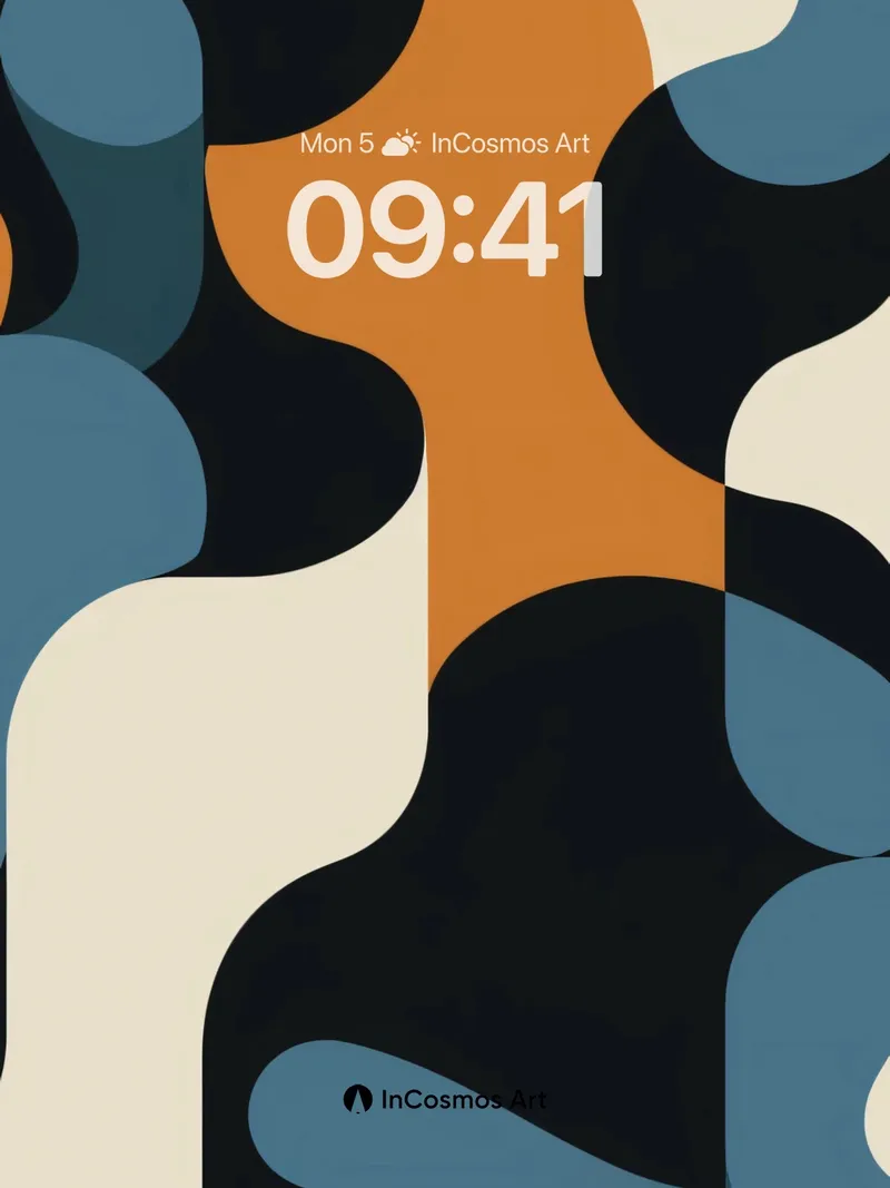 Fluid Geometry Wallpaper with Organic Flow