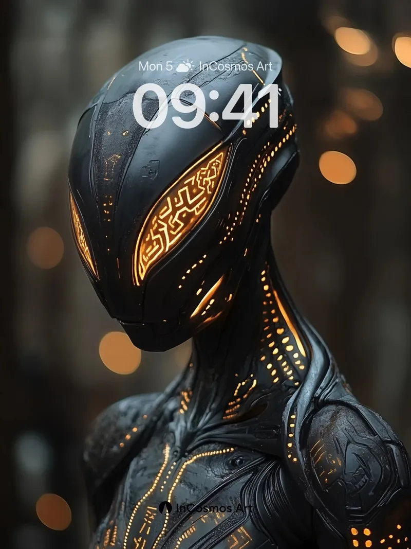 Neon Veil Wallpaper with Living Circuitry