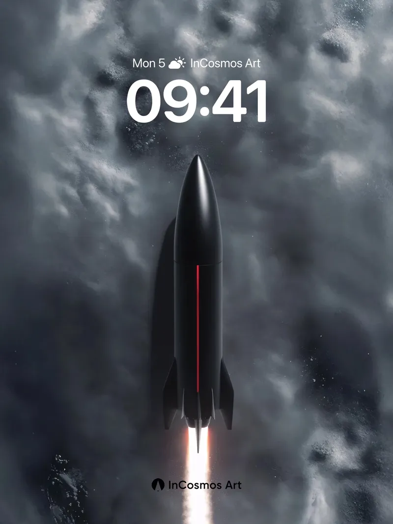 Silent Ascent Wallpaper with Crimson Vein